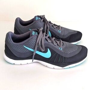 Nike Flex Training 6 Women's Gray and Teal Athletic Training Shoes
